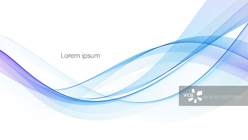 蓝色抽象波浪设计元素图片素材