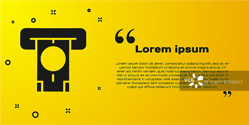 黑色自动柜员机和货币图片素材