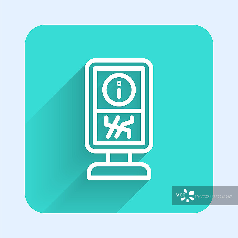 白色线条信息展台图标图片素材