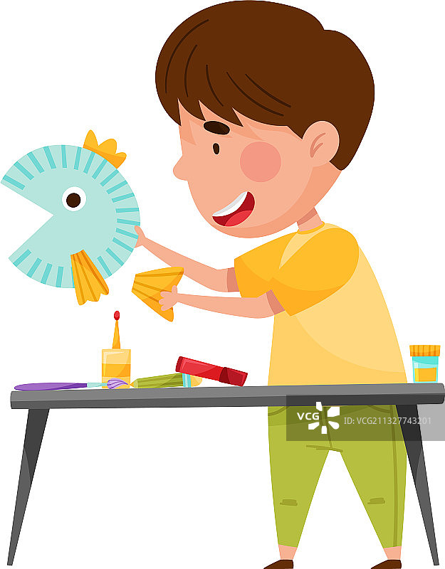 从事升级回收利用的创意男孩图片素材