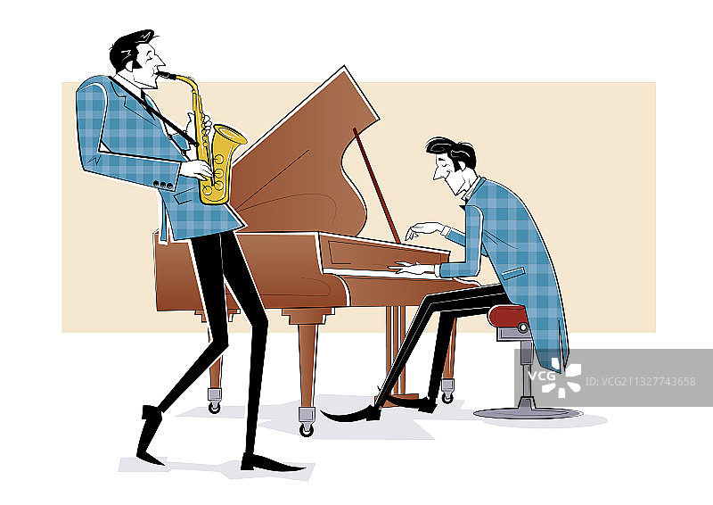 有钢琴的爵士乐队图片素材