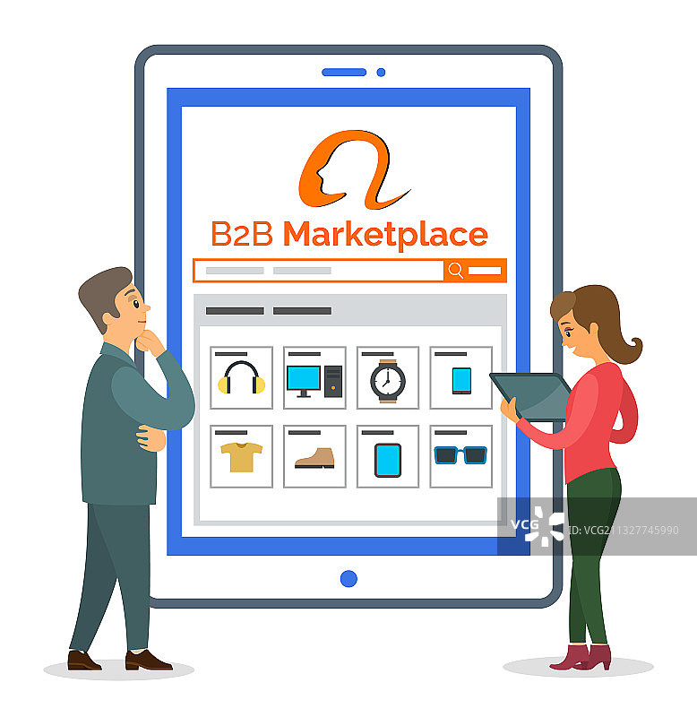 B2B平台网站（数字平板）图片素材