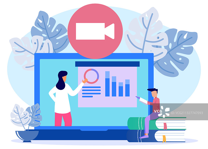 在线教育卡通人物图形图片素材