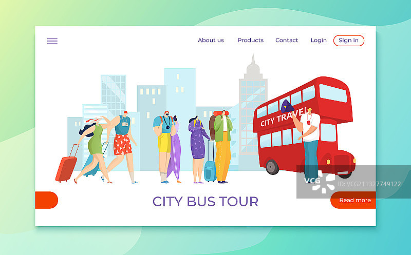 乘坐旅游巴士的游客图片素材