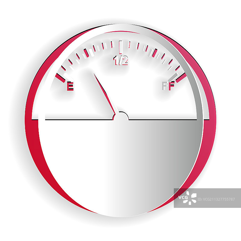 白色背景上的剪纸燃油表图标图片素材