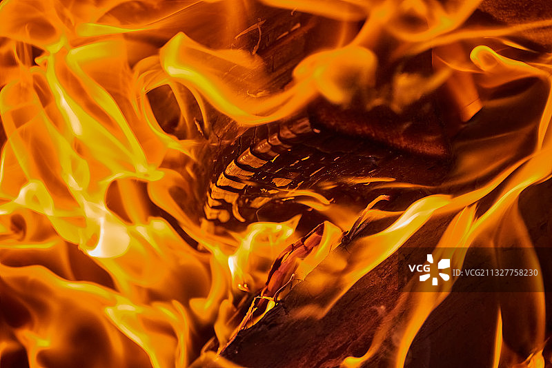 篝火特写，英国北安普顿图片素材