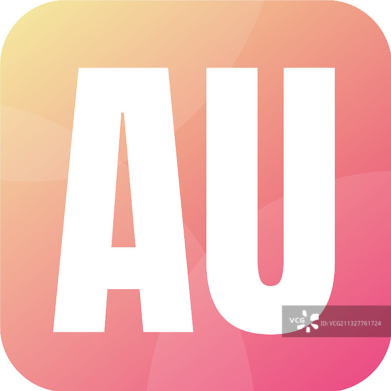 简约风格AU字母标志设计图片素材