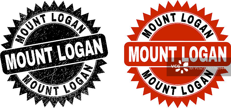 洛根山黑色印章图片素材