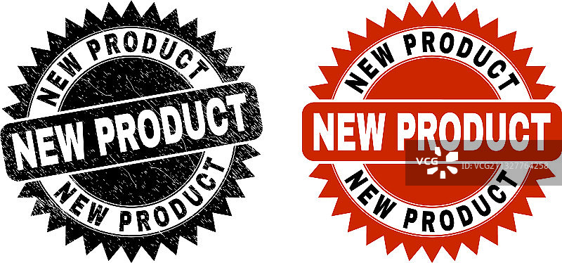 带有磨损效果的新产品黑色花结印章图片素材