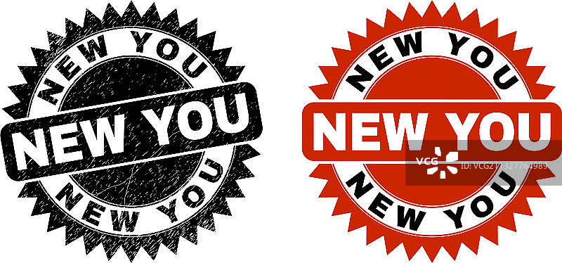 具有复古风格的全新黑色花结印章图片素材