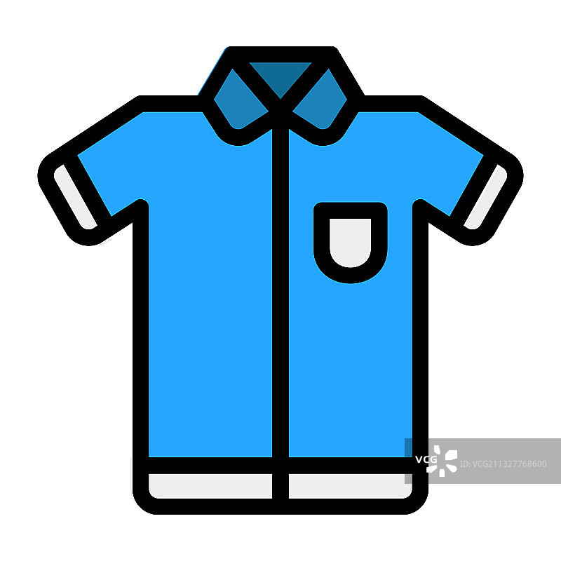 衬衫图标 填充线条风格图片素材