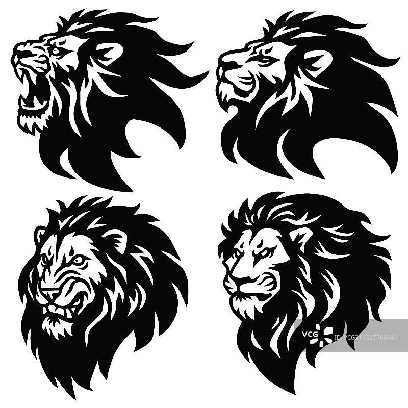 狮子标志高级吉祥物设计合集图片素材