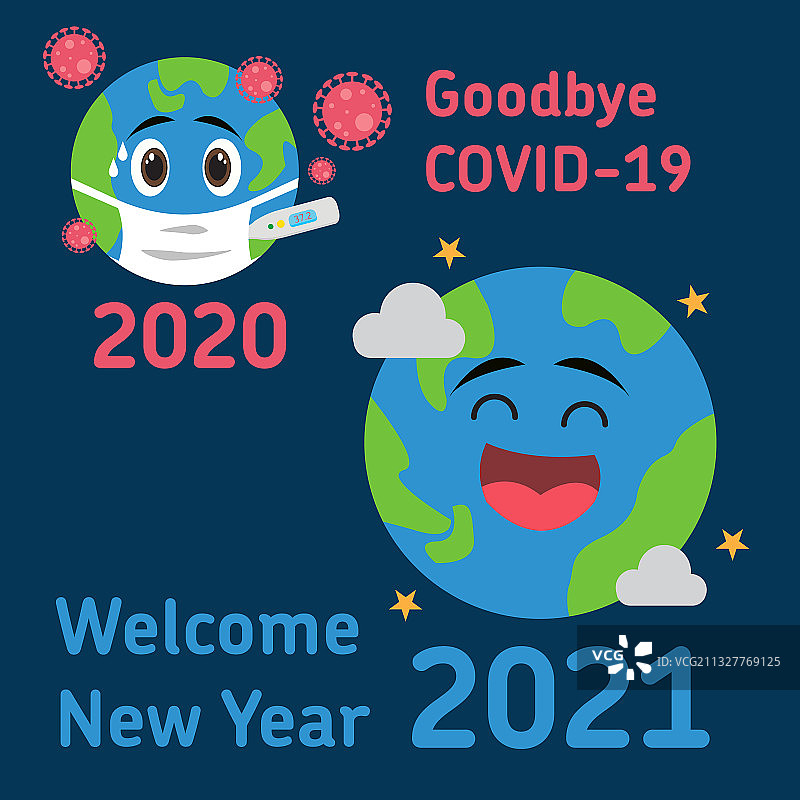 告别新冠，喜迎2021图片素材