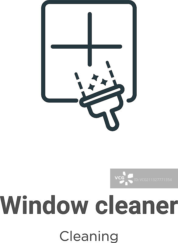窗户清洁器轮廓图标图片素材