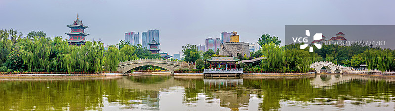 中国山西太原迎泽公园全景图片素材