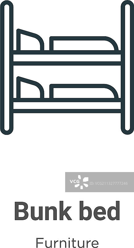 双层床轮廓图标图片素材