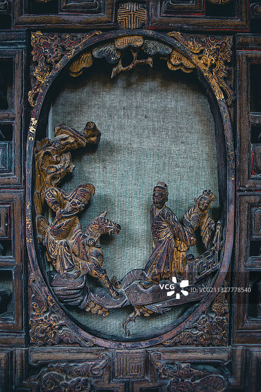 云南，建水，团山村，中式古民居，木雕图片素材