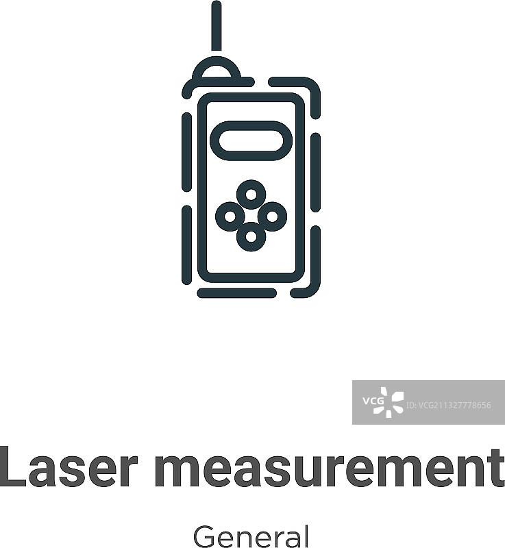 黑色激光测量细线轮廓图标图片素材
