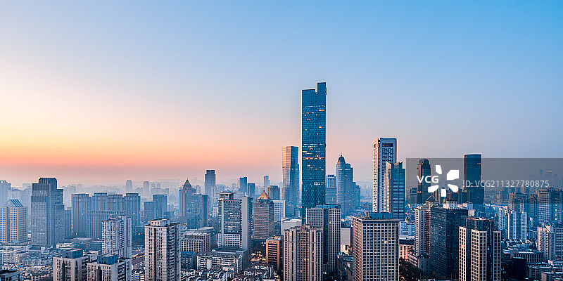 中国江苏南京城市天际线城市全景图片图片素材