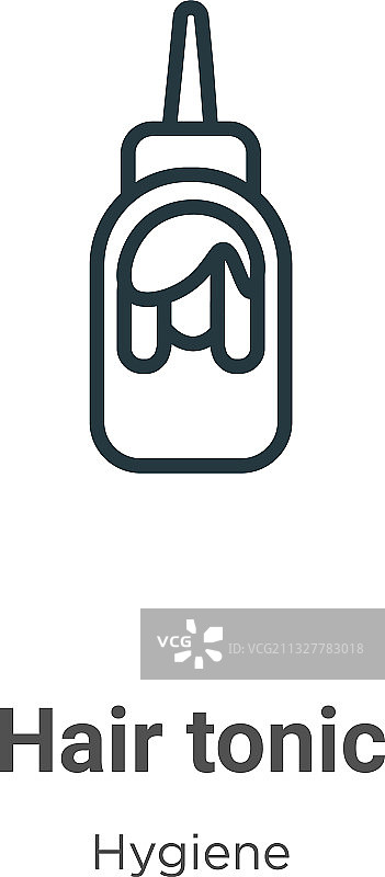 黑色护发素轮廓细线图标图片素材