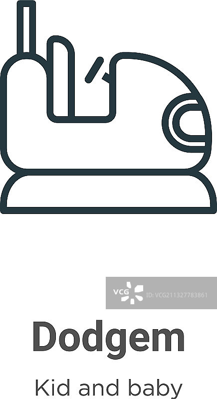 碰碰车轮廓黑色线条图标图片素材