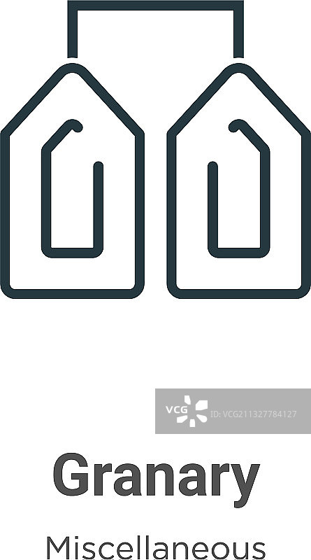 粮仓轮廓图标细线黑色粮仓图标图片素材