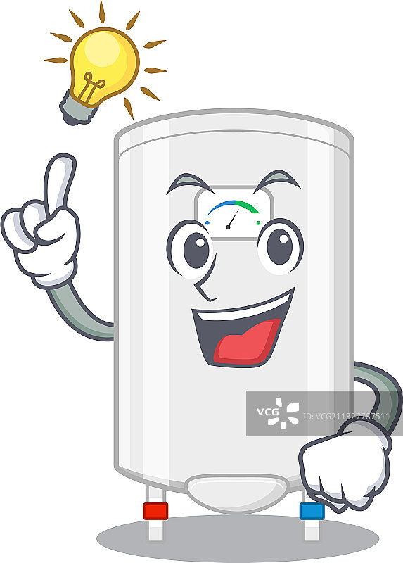 燃气热水器吉祥物设计图片素材