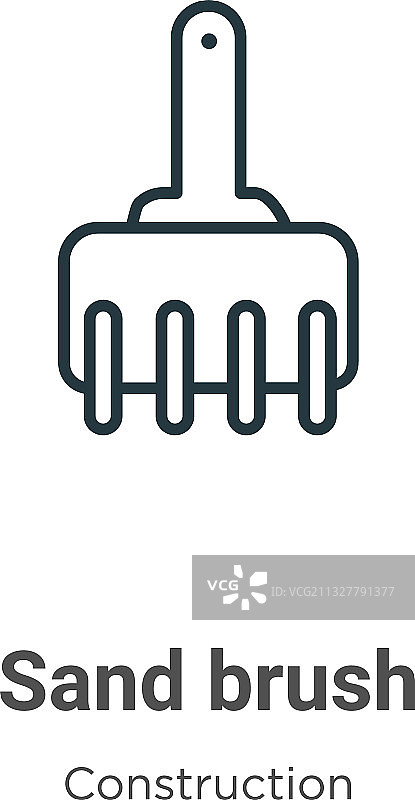 黑色沙子笔刷轮廓极细线条图标图片素材