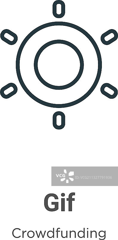 GIF轮廓图标细线黑色GIF扁平图标图片素材