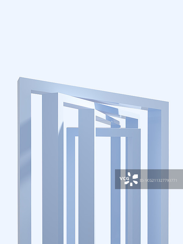 白色人造空间三维图形图片素材