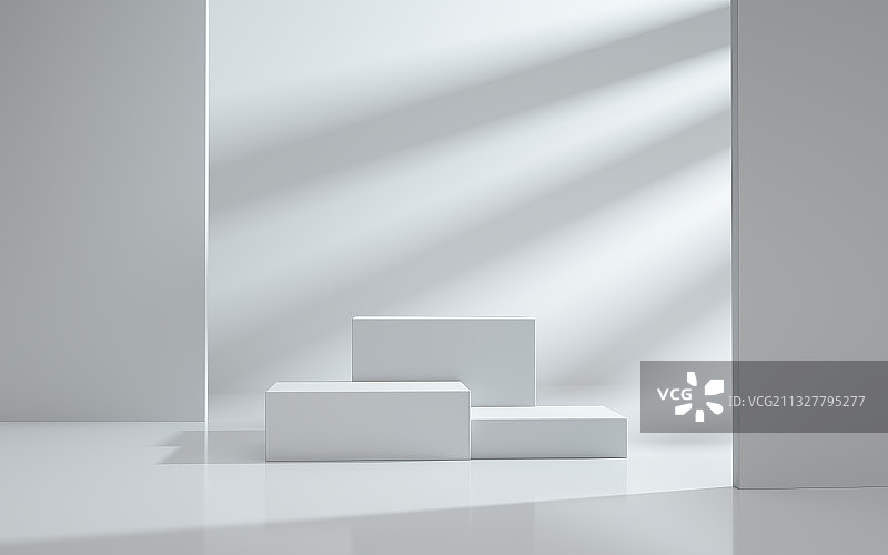 白色产品展台三维图形图片素材