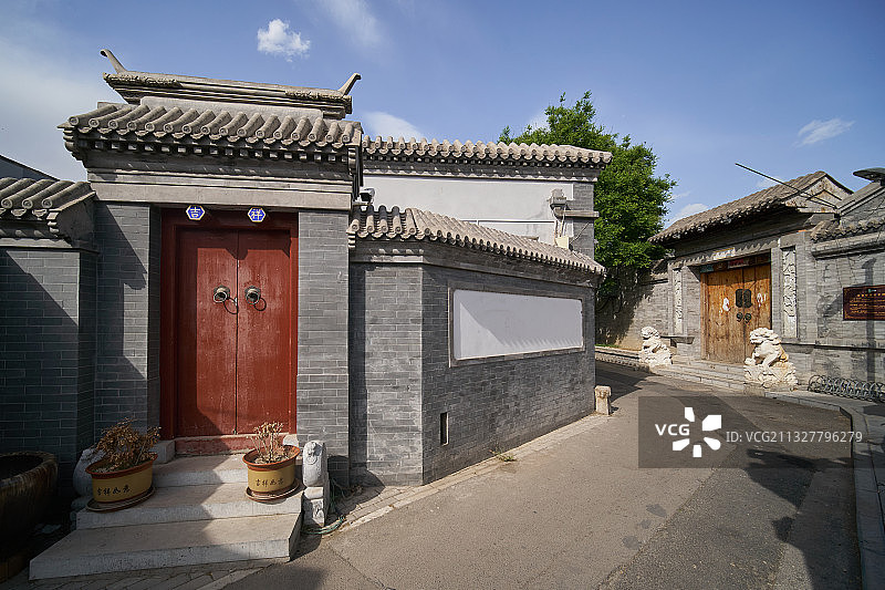 北京什刹海胡同民居建筑图片素材