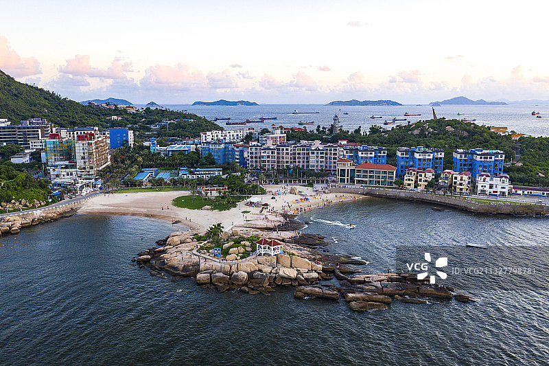 傍晚的外伶仃海滩图片素材