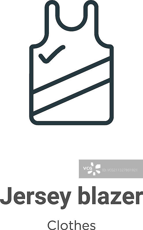 黑色运动衫外套轮廓细线图标图片素材