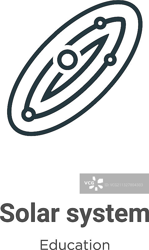 太阳系轮廓图标图片素材