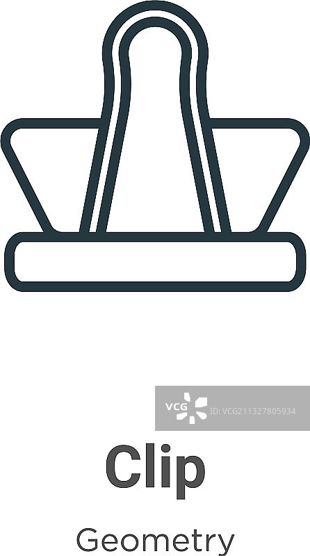 黑色剪辑轮廓图标细线剪辑图标扁平图片素材