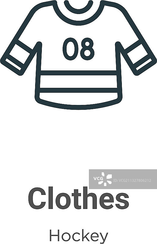 服装轮廓图标细线黑色服装图标图片素材