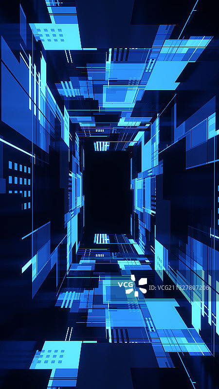 酷炫科技隧道图片素材