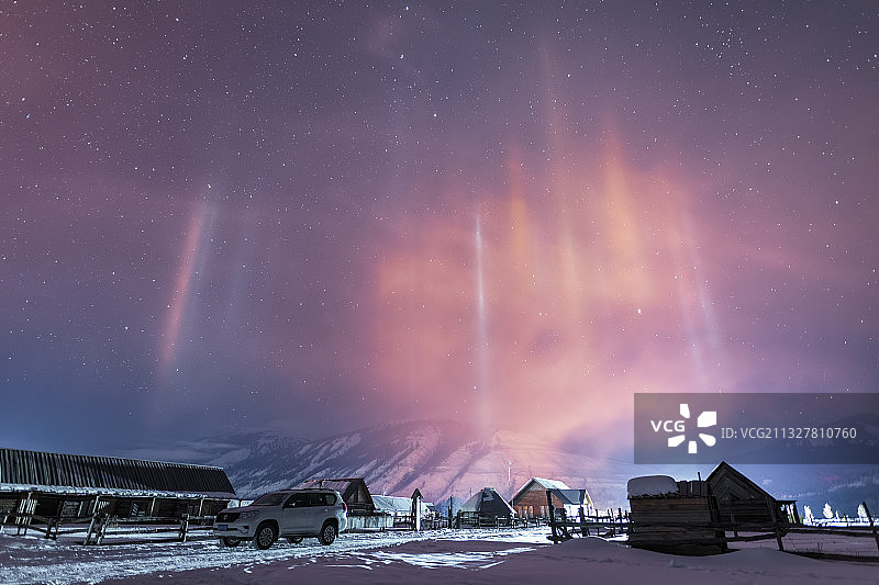 喀纳斯/光柱图片素材