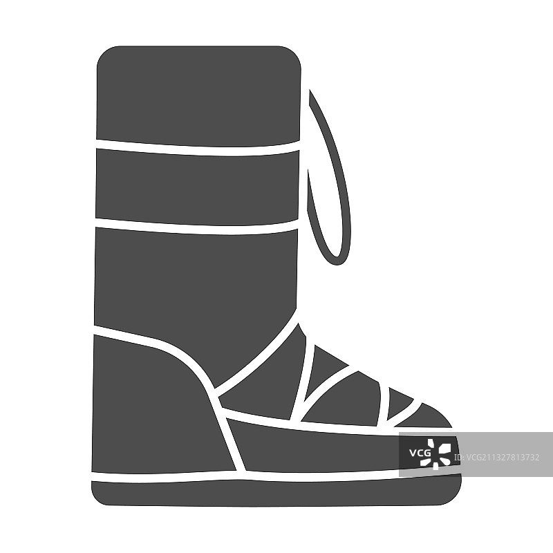 模糊冬季靴子实体图标，冬季服装图片素材