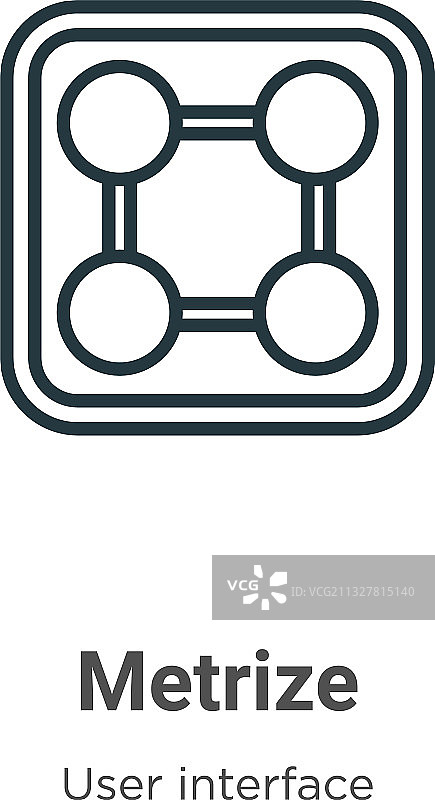 轮廓图标细线黑色度量图标图片素材