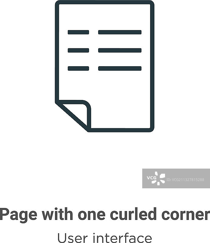 单页卷角轮廓图标图片素材