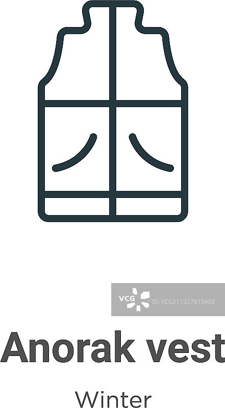 防风背心轮廓图标细线黑色防风服图片素材