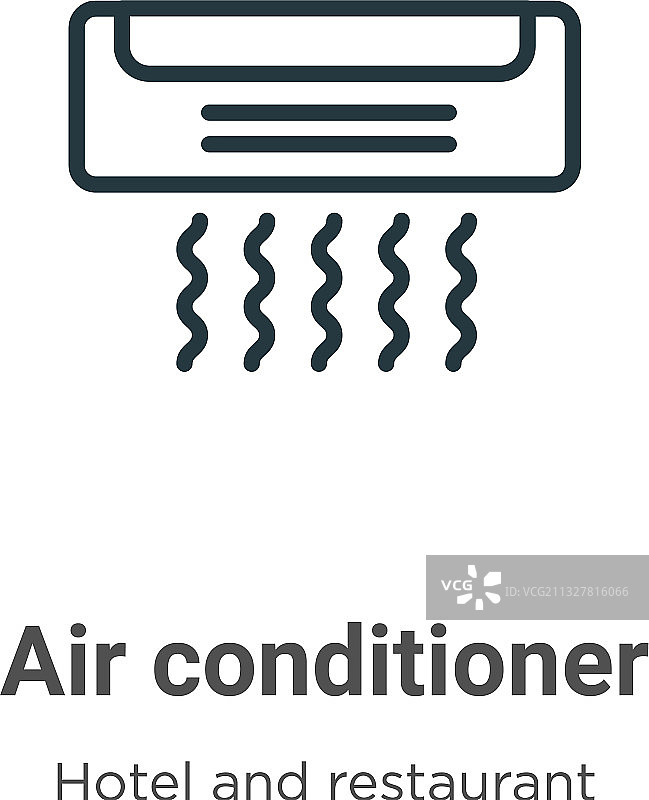 空调轮廓线性图标图片素材