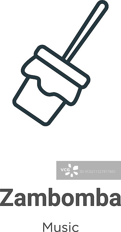 zambomba轮廓图标细线黑色zambomba图片素材