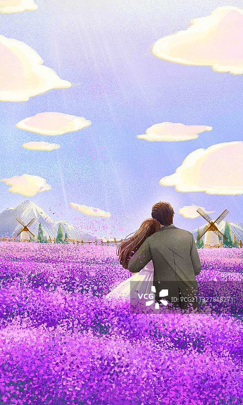 浪漫场景插画图片素材