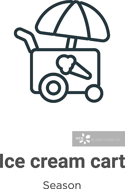 冰淇淋车轮廓图标图片素材