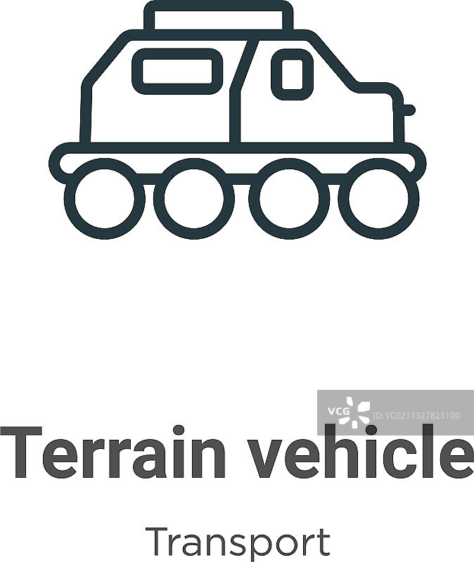 地形车轮廓图标黑色细线图片素材