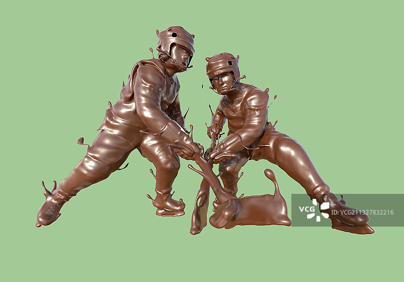 巧克力质感跳台滑雪图片素材