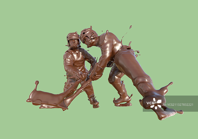 巧克力质感跳台滑雪图片素材